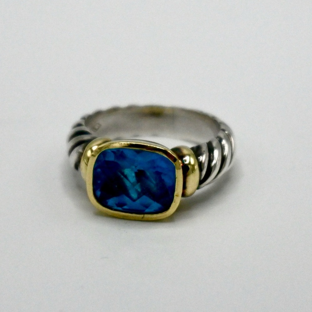 David Yurman Blue Topaz Ring